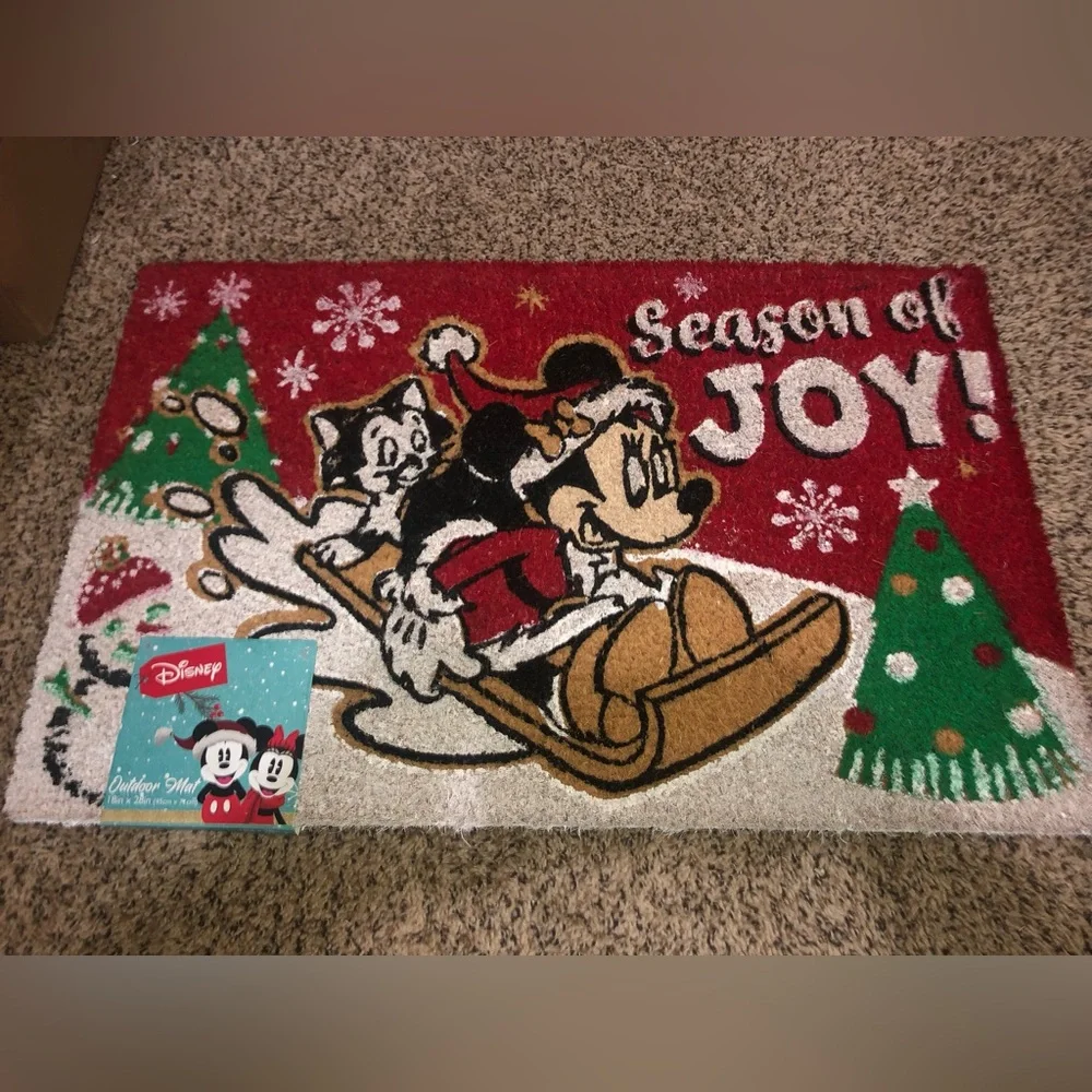 Minnie Mouse Christmas Doormat